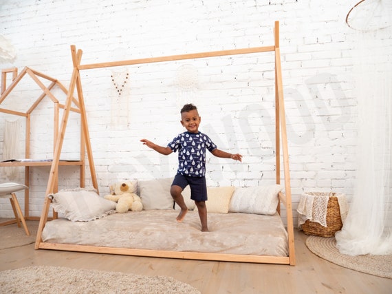 Obsessie Neerduwen steenkool Teepee Bed Frame Wood Floor Bed Toddler Bed Busywood - Etsy