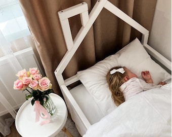 Wood Bed Montessori Toddler Twin Bed Montessori Bed Full Modern Kids Full Bed Frame Kids Furniture