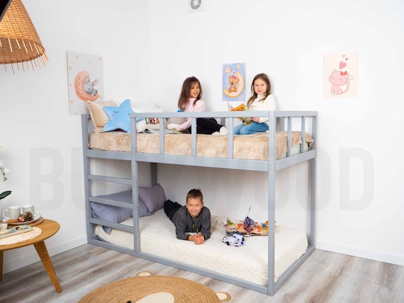 Kid Litera cama de dos niños gemelos Triple cama litera muebles cama litera  - China Muebles para niños, niños Litera cama deslizante