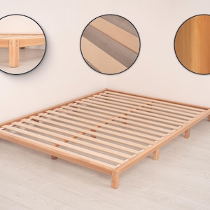Plattformbett von Busywood, Futon-Basis, Niedrige Plattformbett, Japanischer Tischler Bettrahmen, Niedriges Profil Bett, Minimalistisches Bett, Tatami Plattformbett Bild 7
