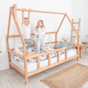 Toddler Montessori Kids Modern Kids Home and Living Furniture Beds & Headboards Toddler Bed Montessori image 4