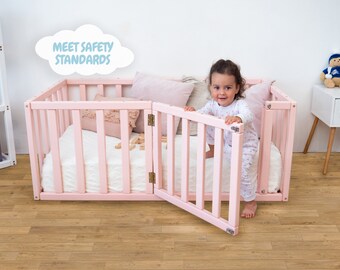 Nursery bed, Bed for girl, Bedroom furniture, Bed frame, Play pen, Playroom, Floor bed