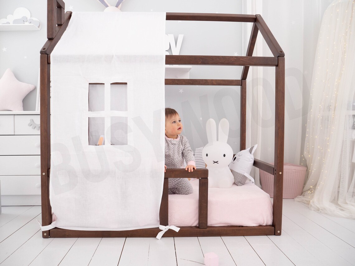 Kids floor bed Floor crib Crib on floor Full floor bed Etsy
