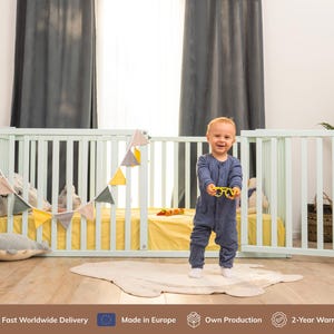 Peuterbed, montessori-vloerbed, houten platformbed, laag profiel bedframe, kinderbed, decoratie kinderkamer, kindermeubels afbeelding 11