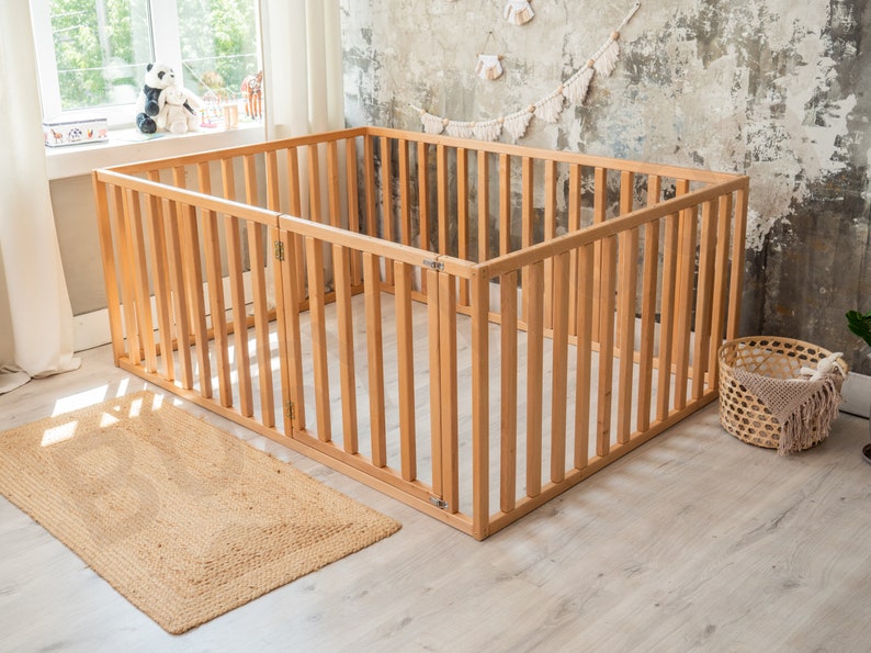 Bed With Extra Protection Nursery Bed Toddler Pen Play Bed Etsy