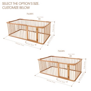 Transformable Playpen for Toddler by Busywood, Montessori Platform Bed, Full Platform Bed image 8