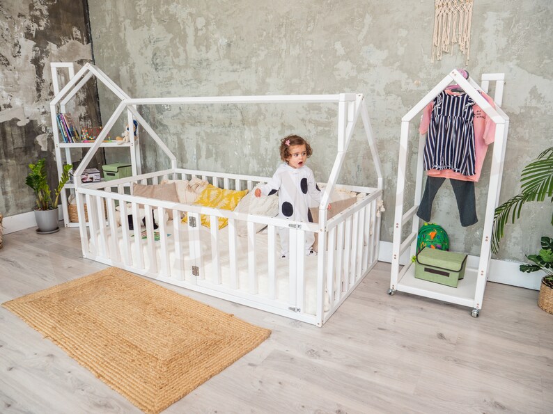 Kids Playhouse House Bed Montessori Furniture Kids House Etsy