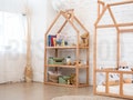 Montessori House shaped shelf Kids bookcase House bookcase Bookshelf book shelf Children’s bookcase Nursery bookcase Toy storage
