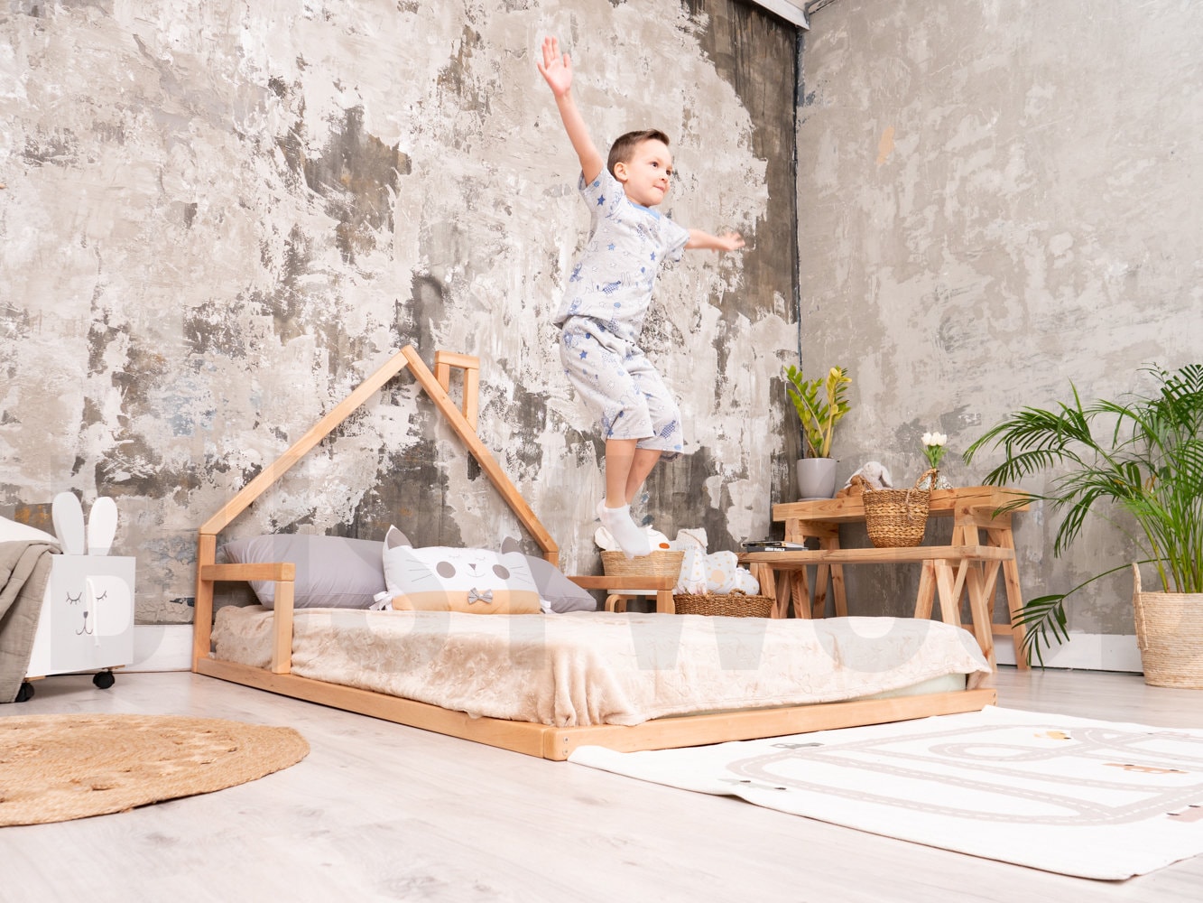 Playroom Furniture Platform Bed House Home and Living Frame - Etsy