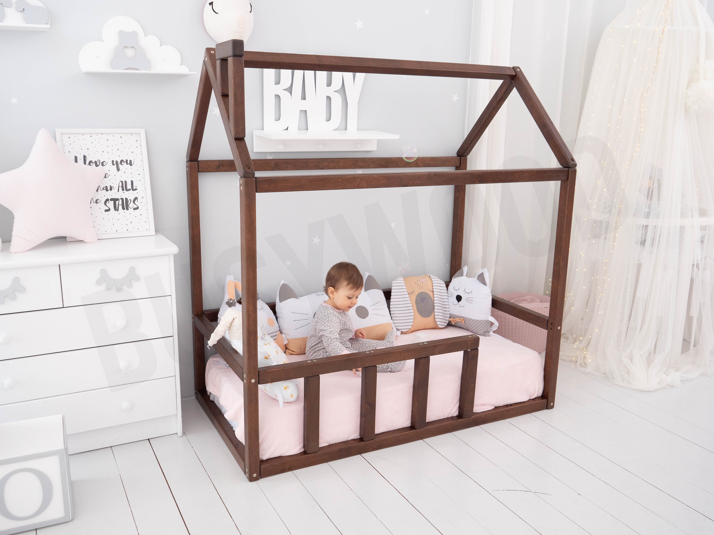 Kids Floor Bed Floor Crib Crib on Floor Full Floor Bed Etsy