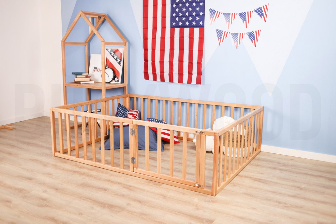 Montessori Playpen for Kids by Busywood Platform Bed Toddler Etsy