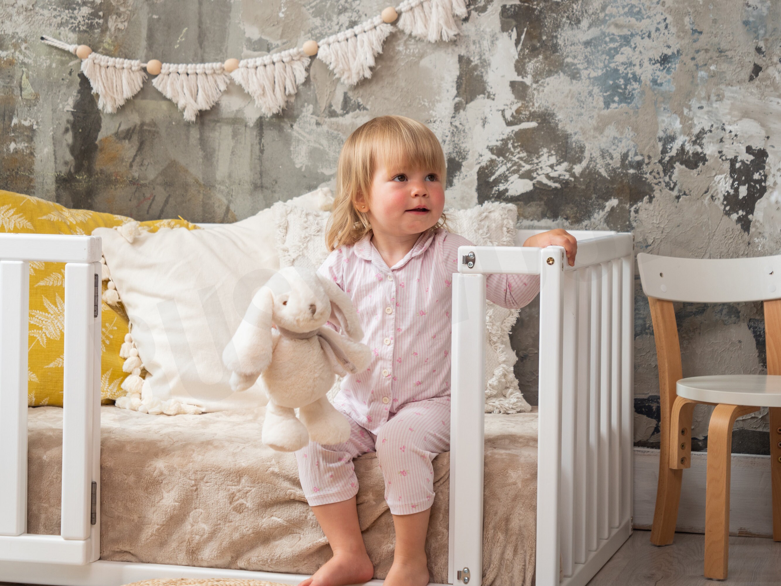 Bed for baby Baby nest Toddler bed Wooden bed Play pen Etsy