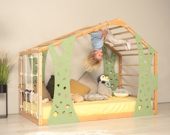 Montessori Gym Bed, Jungle Gym, Toddler Bed, Indoor Gym Bed, Indoor Playhouse, Platform Bed