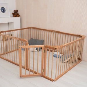 Transformable Playpen for Toddler by Busywood, Montessori Platform Bed, Full Platform Bed image 2