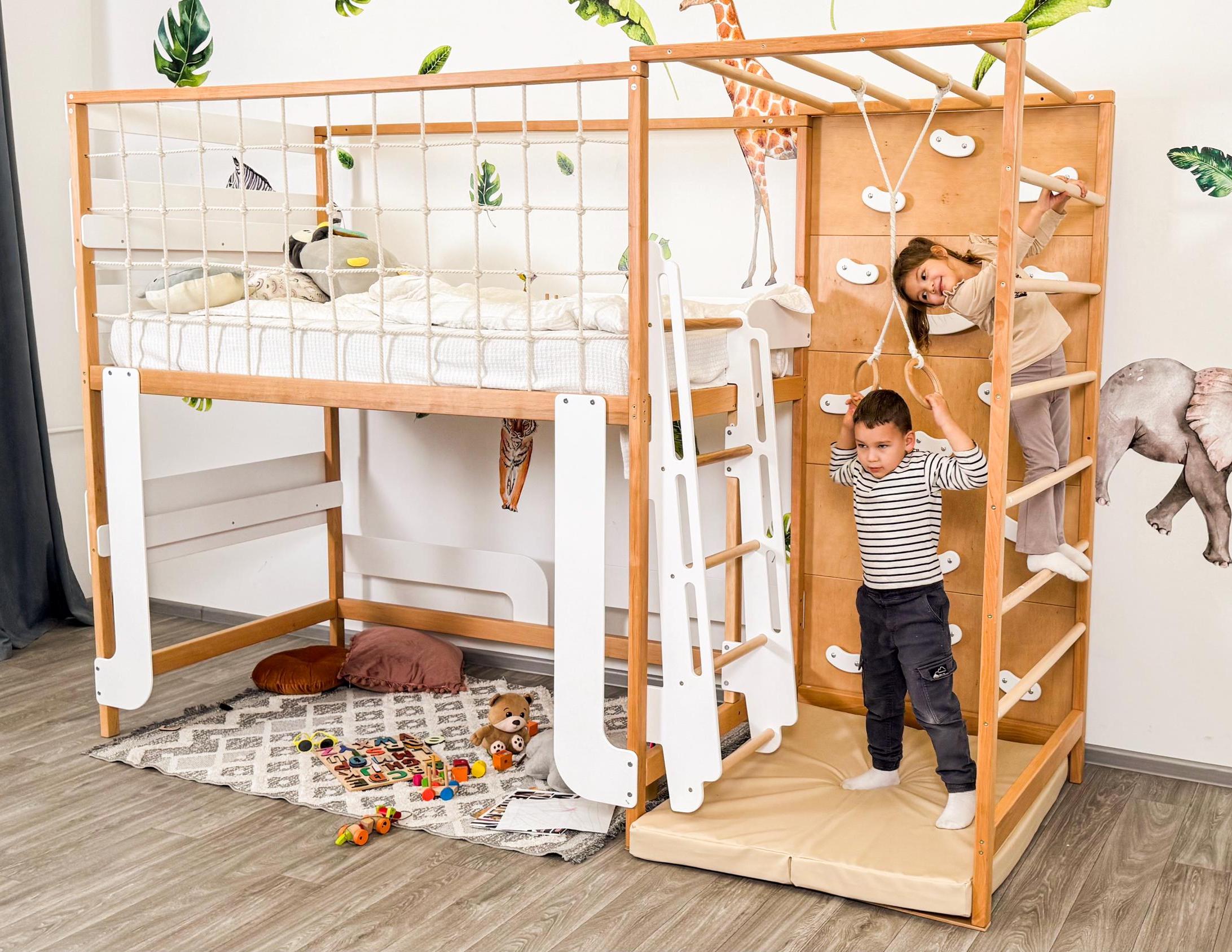 二段ベッド、モンテッソーリ式双子用ベッド、幼児用ベッド、ツイン 
