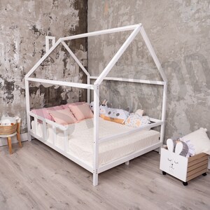 Montessori Bed, Toddler Bed, House Bed, Montessori Toddler, Unique Bed, Montessori Furniture, Bed Frame, Nursery Decor, Canopy Bed image 7