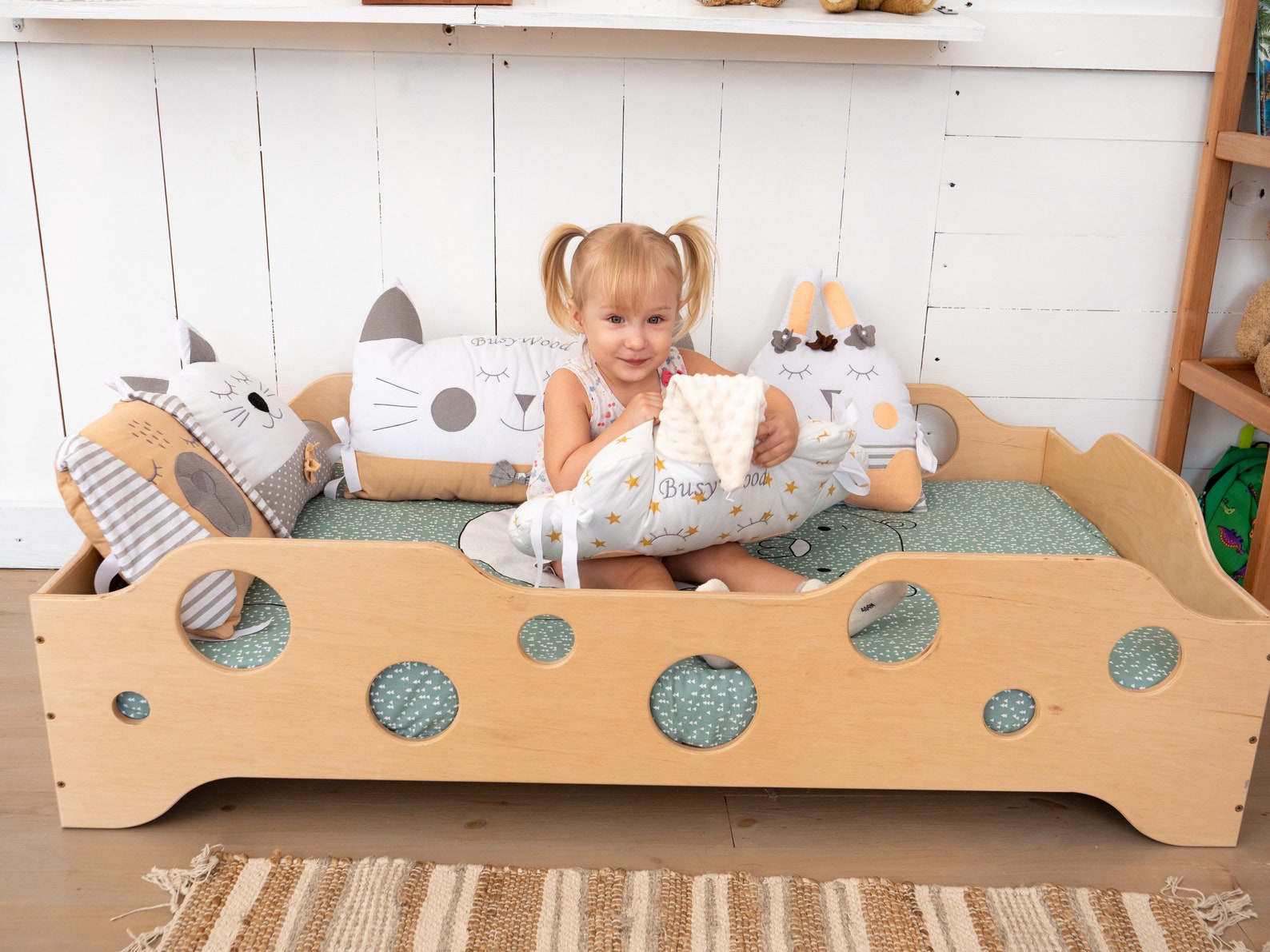 Montessori toddler bed Nursery crib Floor bed for babies Etsy