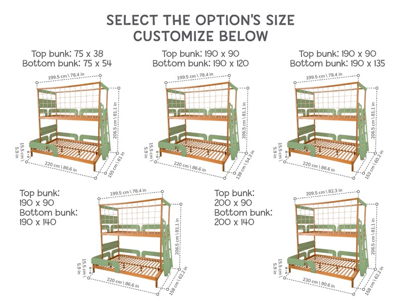 Twin Over Full Kids Bunk Bed, Toddler Bunk Bed, Montessori Twins Bed, Kids Playhouse, Loft Kids Bed with Climbing Net, Kids Furniture image 14