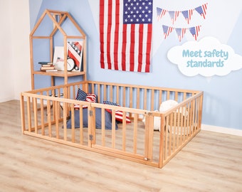 Montessori playpen for kids by Busywood, Platform bed, Toddler bed, Full size bed, Waldorf toys