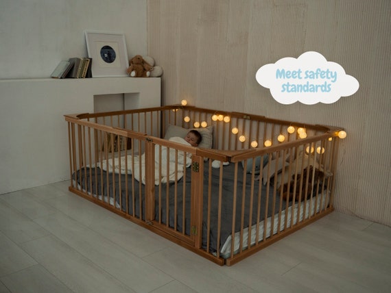 Montessori Floor Bed, Transformable Playpen for Toddler, Montessori Platform Bed, Toddler Bed Frame, Nursery Decor