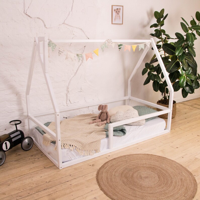 Canopy house bed Scandinavian bed Scandinavian design Etsy