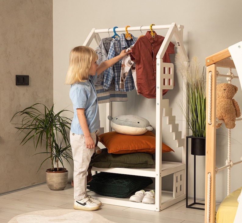 clothes rack
coat rack
garment rack
kids clothes rack
storage
babyzimmer
clothing rack
kids furniture
shoe rack
toy storage
storage organization
playroom decor
montessori furniture