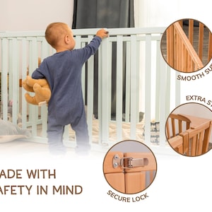 Peuterbed, montessori-vloerbed, houten platformbed, laag profiel bedframe, kinderbed, decoratie kinderkamer, kindermeubels afbeelding 5