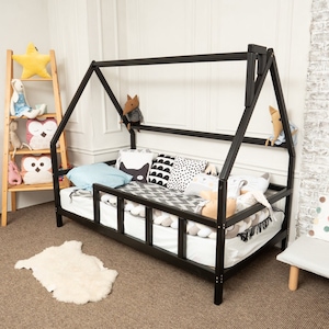 Montessori Bed Frame, Toddler Bed, House Bed, Kids Teepee, Platform Bed,  Twin Bed, Montessori Bed,  Canopy Bed, Nursery Decor, Playroom