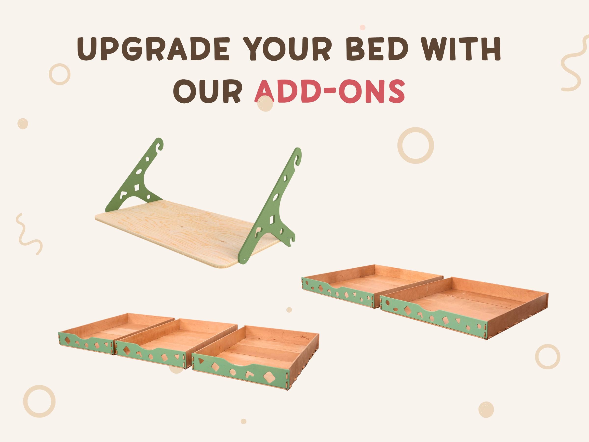 Montessori Jungle Gym Bed, Wooden Indoor Climbing Frame, Bunk Bed