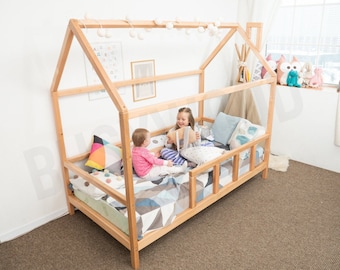 Children home, Toddler bed, Wooden house, Toddler bed ideas, Kid's bedroom, Play room, Nursery bed, Full size bed, Twin bed, Bed Frame