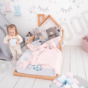 Children Furniture, Montessori Floor Bed, Montessori Toddler Floor Bed, Kids Toddler Bed, Farmhouse, Platform Bed, Low Profile Bed, Loft Bed