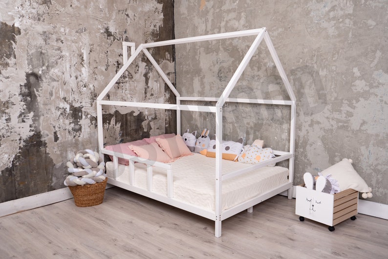 Montessori Bed, Toddler Bed, House Bed, Montessori Toddler, Unique Bed, Montessori Furniture, Bed Frame, Nursery Decor, Canopy Bed image 6