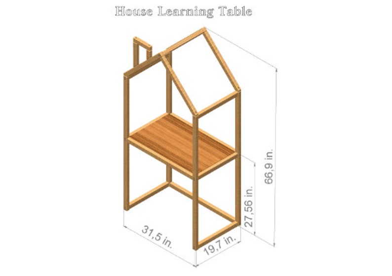 Montessori Table, Toddler Table, Kids Table, Children Home, Wood Furniture, Eco-friendly Furniture, Modern Kids Bedroom, Handmade Furniture image 8