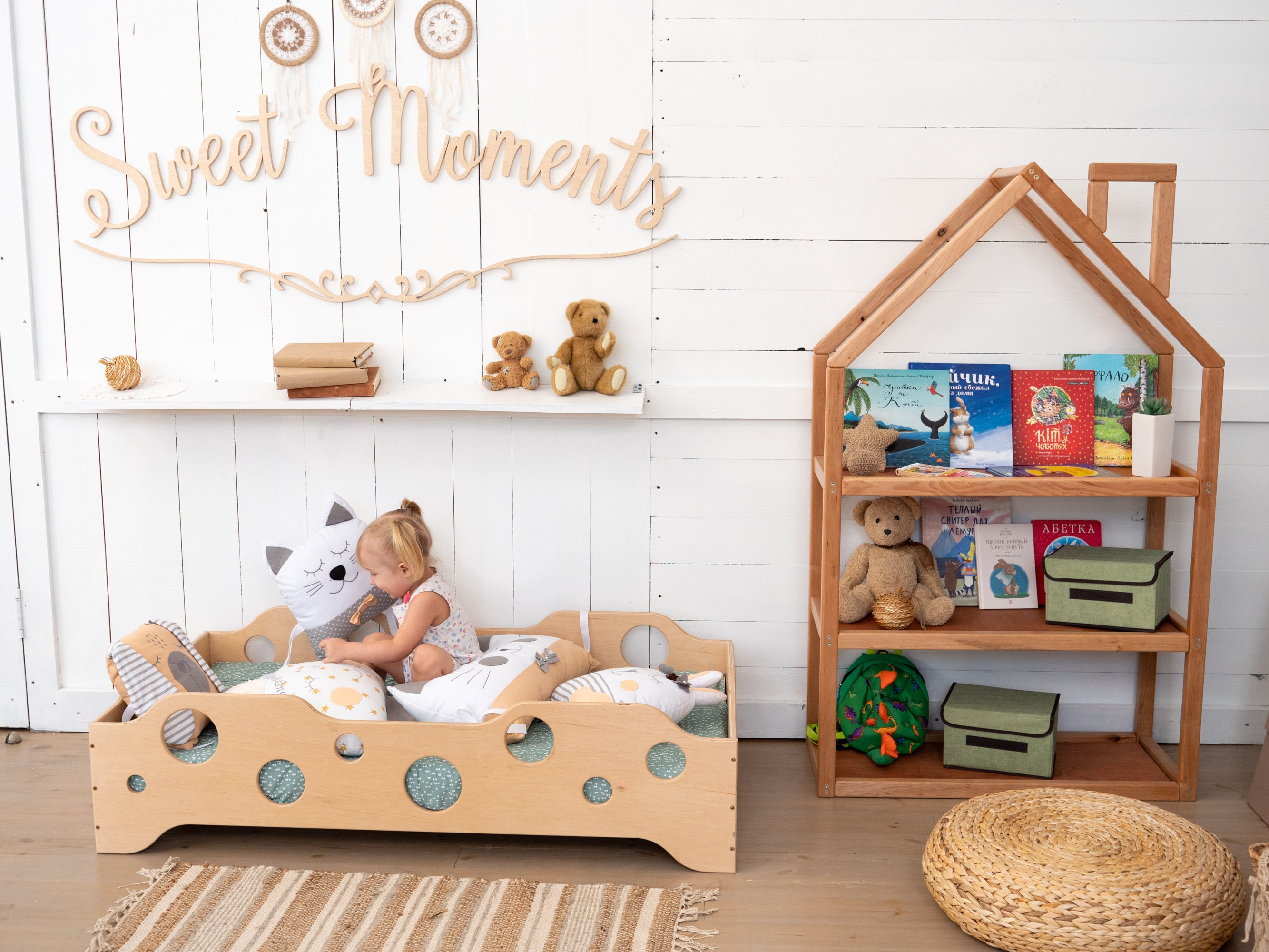 Montessori toddler bed Nursery crib Floor bed for babies Etsy