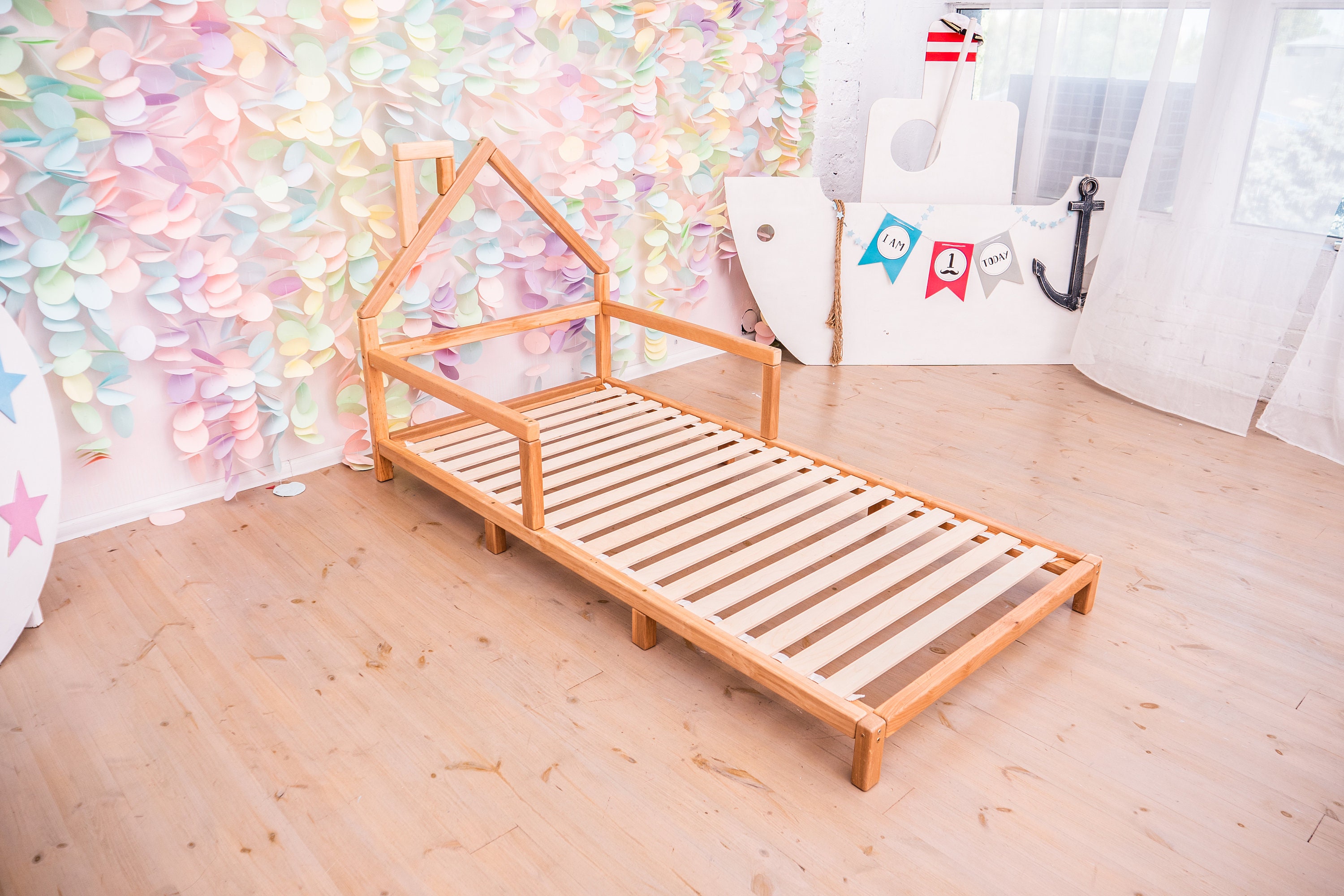 Montessori bed Crib on Floor Eco Friendly Furniture Montessori Etsy