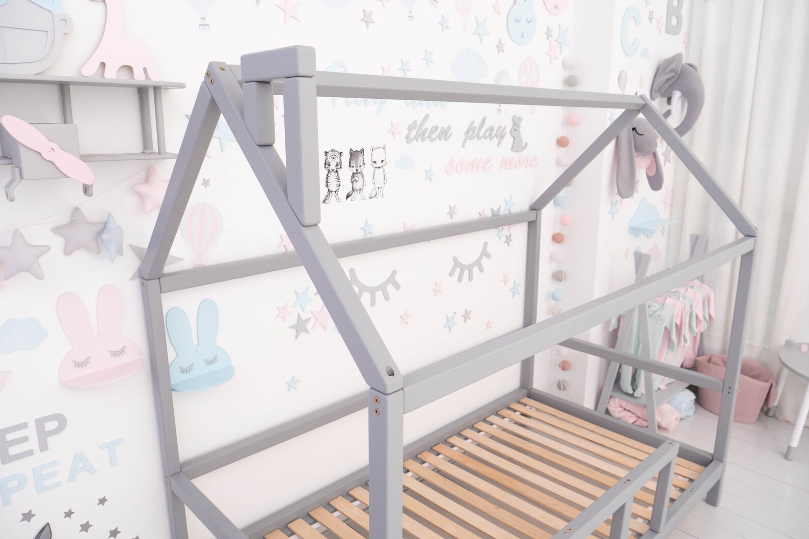 Montessori Bed Twin Toddler House Bed House Bed Frame Kids Bed Etsy