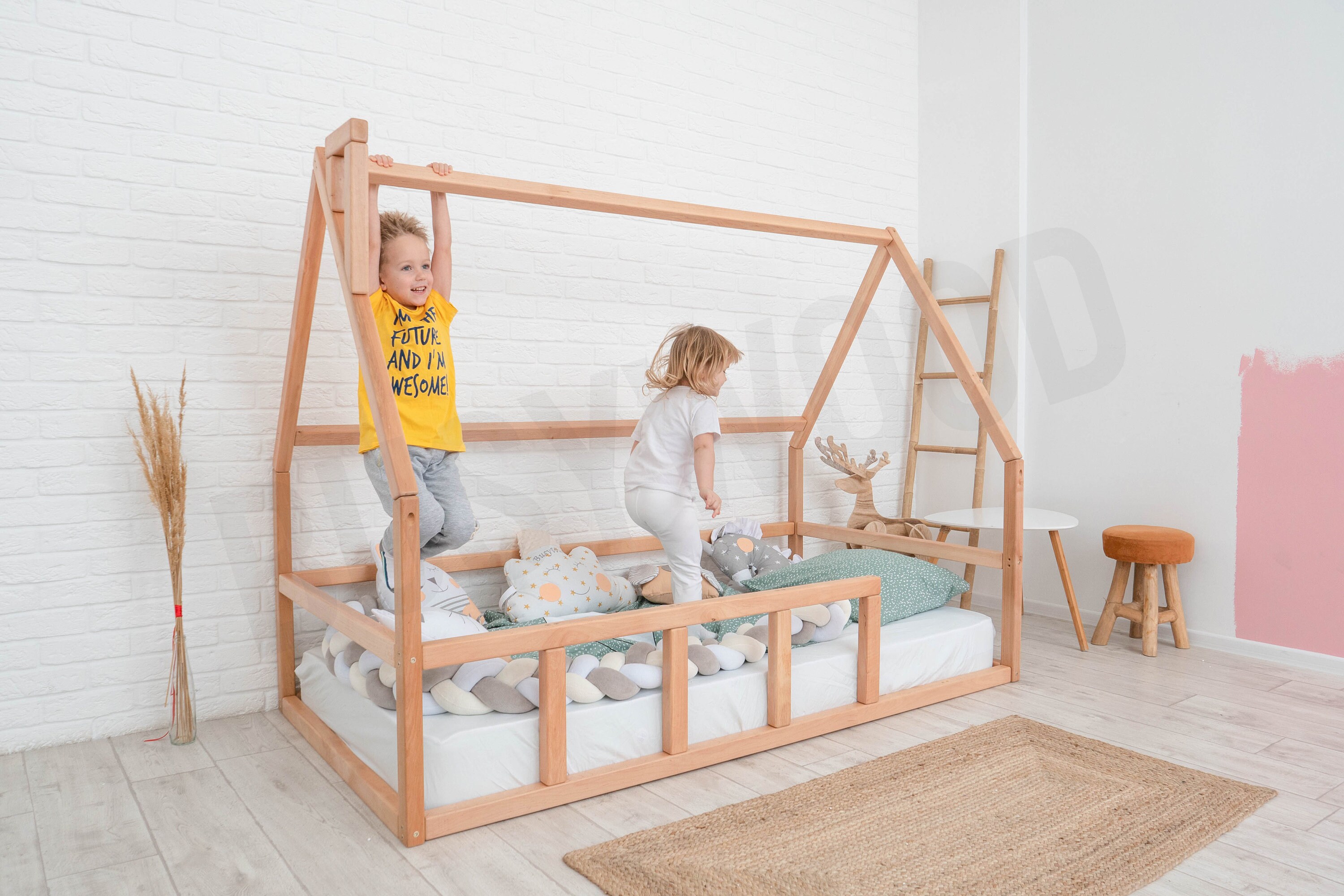 Contenitore Per Peluche A Stella - Organizer Da Appendere Per Cameretta, Legno - Foto 10