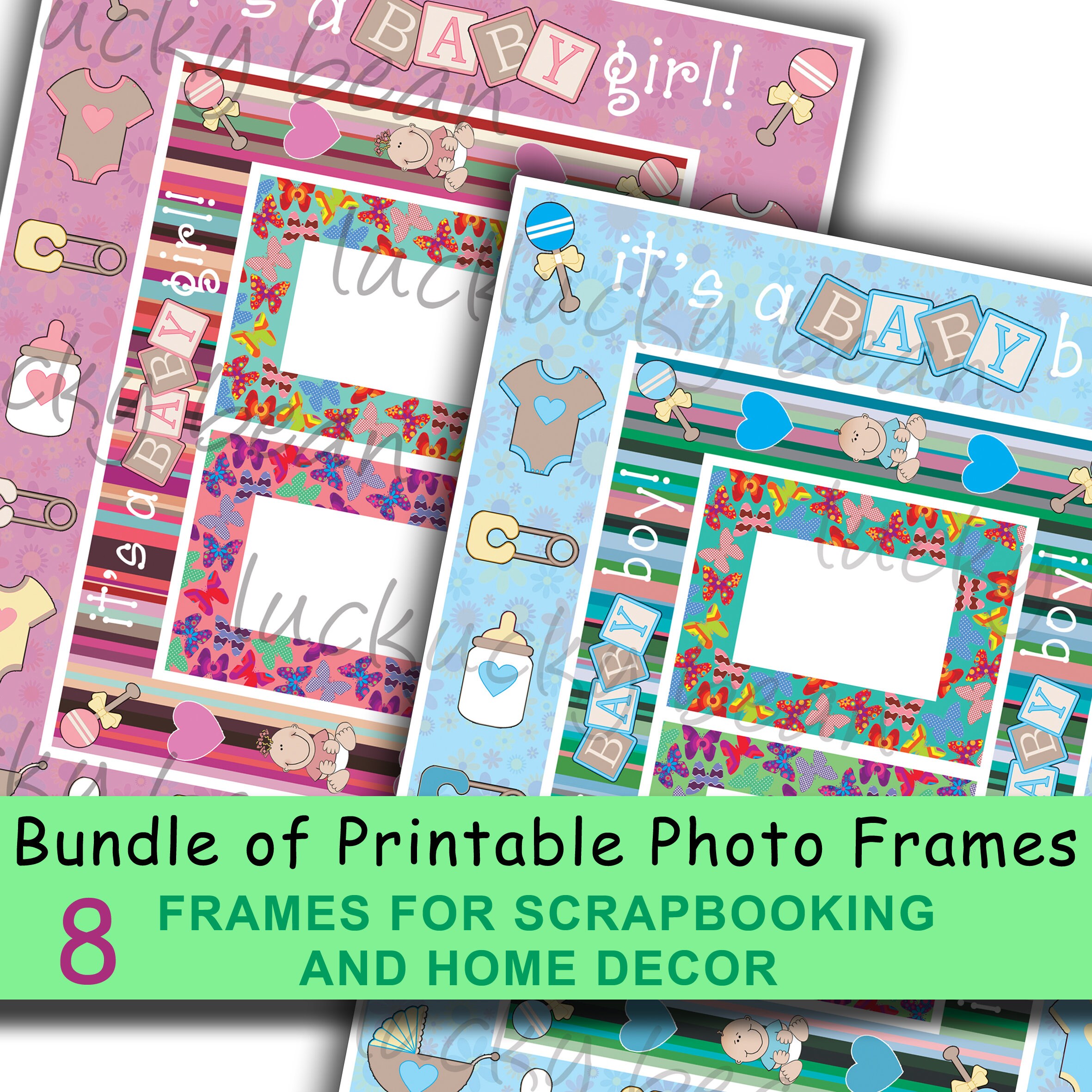 Papercraft Paper, Party & Kids Baby Boy Photo Frame,Baby Girl Photo