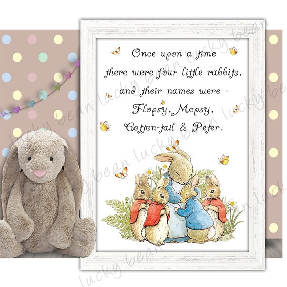Peter Rabbit Nursery Print Beatrix Potter Nursery Etsy