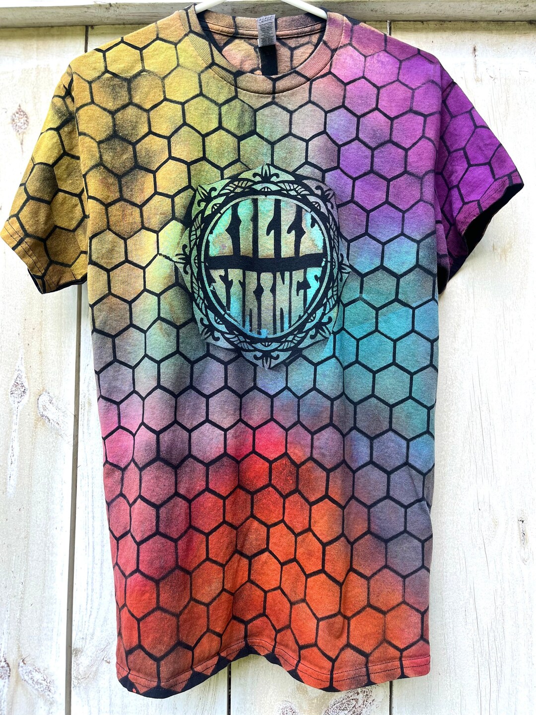 HELLBENDER Sacred Geometry Billy Strings Bleach Dyed Tee Size Etsy
