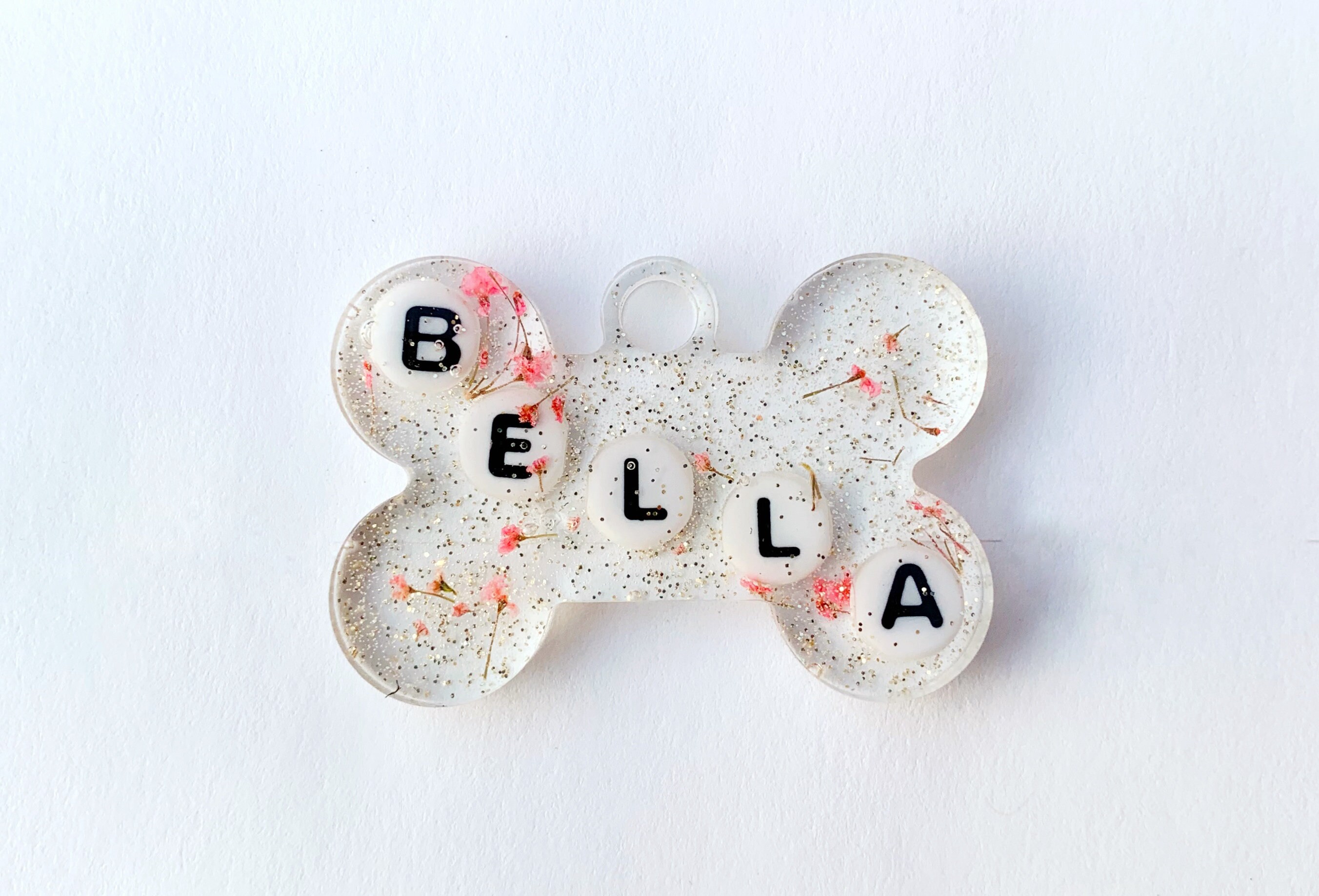 Custom Resin Dog Tag Resin Dog Tag Flower Dog Tag Resin Etsy