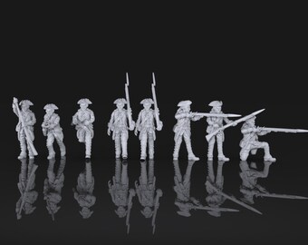 Guerra india francesa tropas provinciales británicas en formación de línea