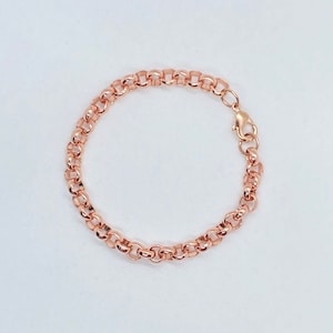 Chunky Chain Bracelet in Rose Gold Plate