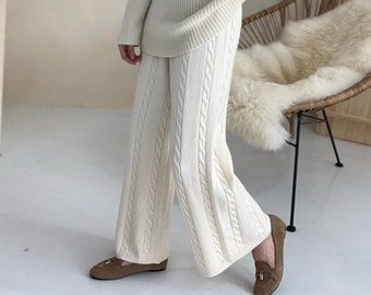 Cable Knit Pants | Etsy UK