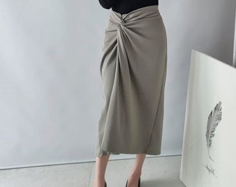 Pencil skirt / Wrap mood skirt / Wrap skirt / Banding skirt / Maxi pencil skirt / Back slit skirt / Office skirt / Formal office skirt