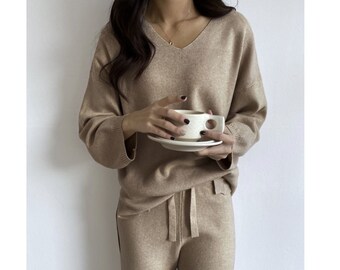 Knitted Lounge Set - Etsy