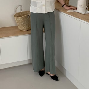 Knit pants / Summer pants / Loose fit knit pants / Sweater pants / Banding pants / Cozy knit pants / Wide leg pants women / Lounge pants