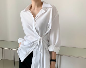 Wrap top / Wrap blouse / Wrap mood blouse / Top for women / Tunics for women / Collared blouse / Kimono wrap blouse / Shirt for women