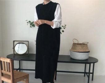Long Vest Dress Etsy