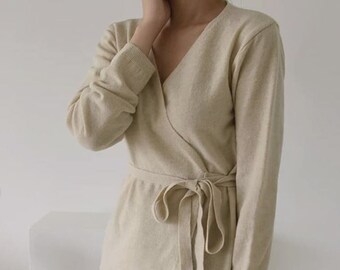 womens wrap around sweaters